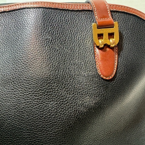 BALLY B Logo Black and Brown Leather Handbag - Picture 4 of 15